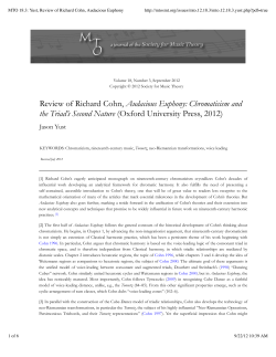 MTO 18.3: Yust, Review of Richard Cohn, Audacious Euphony