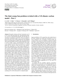 The faint young Sun problem revisited with a 3