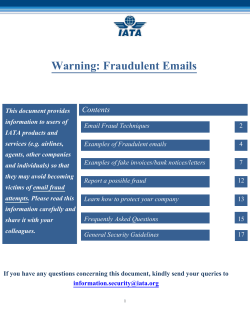 Fraudulent emails warning