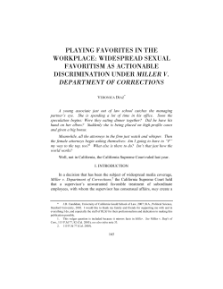 playing favorites in the workplace: widespread sexual favoritism as