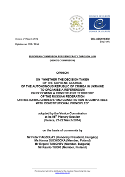 OPINION ON &ldquo;WHETHER THE DECISION TAKEN BY THE