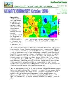 NORTH DAKOTA STATE CLIMATE OFFICE