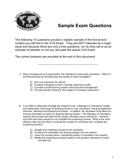 Sample Exam Questions