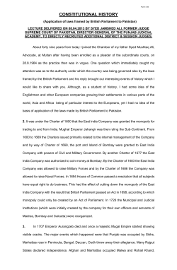 constitutional history - Punjab Judicial Academy