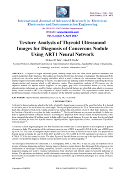 Texture Analysis of Thyroid Ultrasound Images for