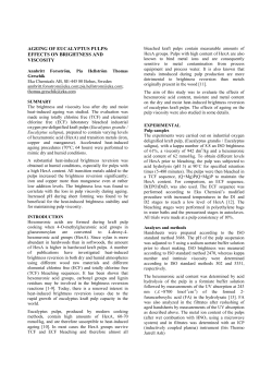 ageing of eucalyptus pulps: effects on brightness and viscosity