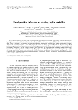 Head position influence on stabilographic variables