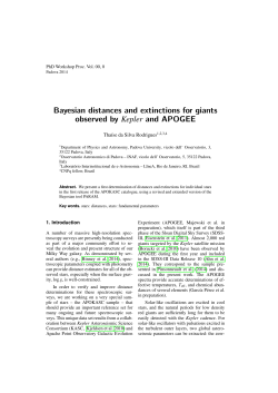 Bayesian distances and extinctions for giants observed by Kepler