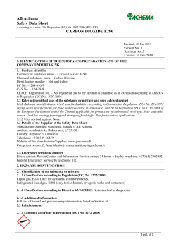 AB Achema Safety Data Sheet CARBON DIOXIDE E290