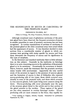 THE SIGNIFICANCE OF MUCUS IN CARCINOMA OF THE