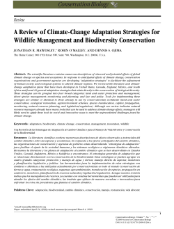 A Review of Climate-Change Adaptation Strategies for Wildlife