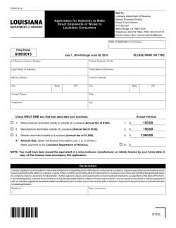 4. $ 8705 - Louisiana Department of Revenue