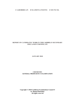 caribbean examinations council report on candidates` work in