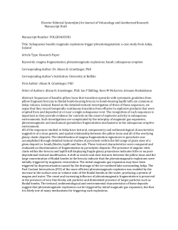 Subaqueous basaltic magmatic explosions trigger