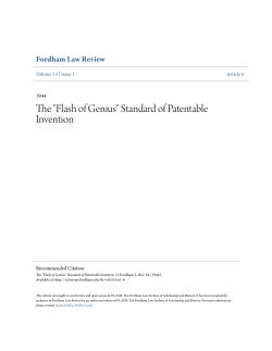 The "Flash of Genius" Standard of Patentable Invention