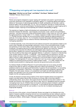 paper_Orpin, Peter - National Rural Health Alliance