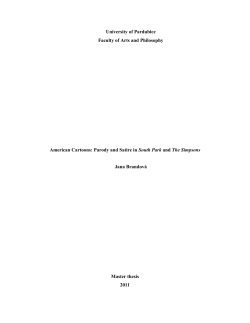 Parody and Satire in South Park and The Simpsons Jana