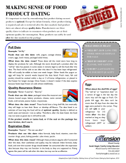 making sense of food product dating