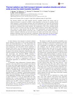 Thermal radiative near field transport between