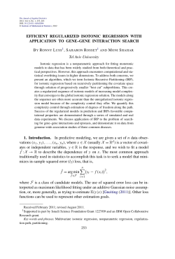 Efficient regularized isotonic regression with application to gene