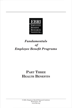 Chapter 20 Health Benefits - Employee Benefit Research Institute