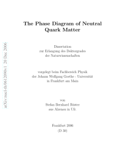 The Phase Diagram of Neutral Quark Matter