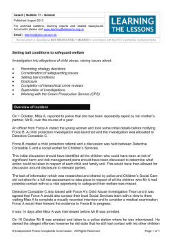 Setting bail conditions to safeguard welfare
