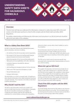 Understanding Safety Data Sheets