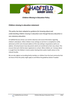 Children Missing in Education Policy Children missing in education