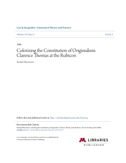Colorizing the Constitution of Originialism: Clarence Thomas at the
