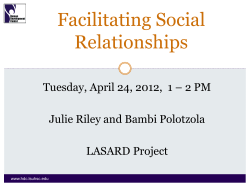 Facilitating Social Relationships