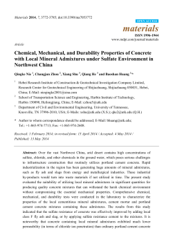 Chemical, Mechanical, and Durability Properties of Concrete with