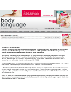 Autologous breast augmentation The use of