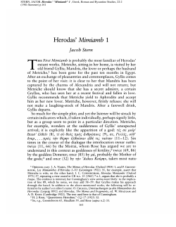 Herodas` Mimiamb 1