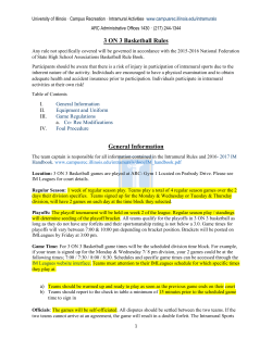 3 ON 3 Basketball Rules General Information