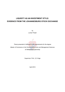 liquidity as an investment style: evidence from the johannesburg