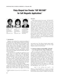 Flaky-Shaped Iron Powder &ldquo;KIP MG150D&rdquo; for Soft Magnetic