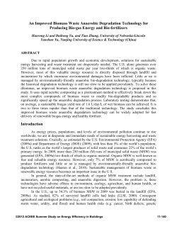 An Improved Biomass Waste Anaerobic Degradation