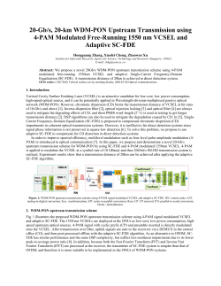 20-G 4-P Gb/s, 20- PAM M -km WD odulated DM-PON d Free