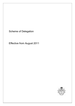 Scheme of Delegation - Buckinghamshire New University