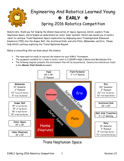 Mission Rules - EARLY Robotics