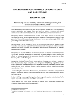 apec high level policy dialogue on food security and blue economy