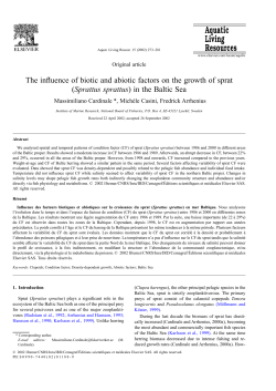 The influence of biotic and abiotic factors on the growth of sprat