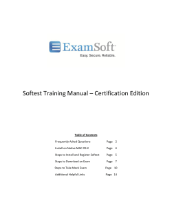 Softest Training Manual &ndash; Certification Edition