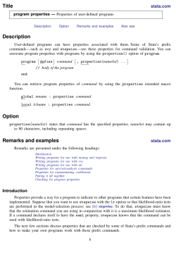 Title Description Option Remarks and examples