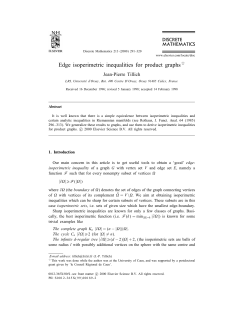 Edge isoperimetric inequalities for product graphs