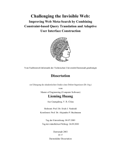 Challenging the Invisible Web - TUprints