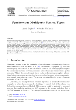 Synchronous Multiparty Session Types