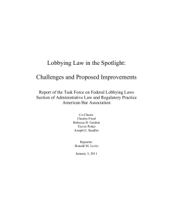 Lobbying Law in the Spotlight