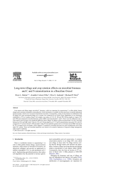 Long-term tillage and crop rotation effects on microbial